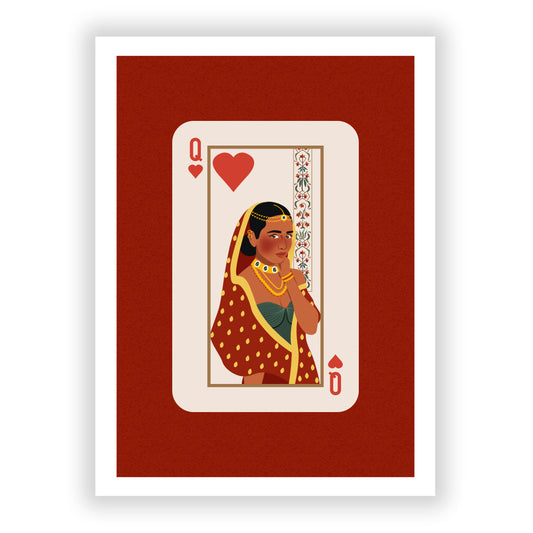 Queen of Hearts Art Print (A5)