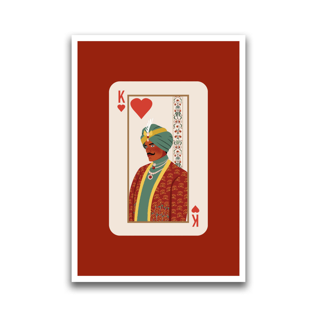 King of Hearts Art Print (A5)